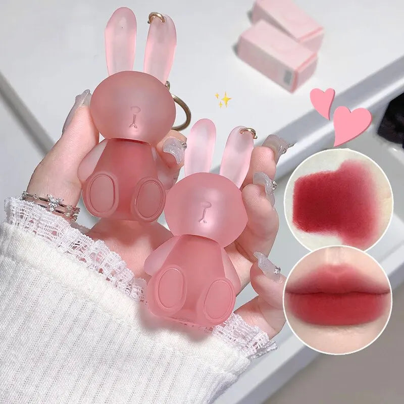 Rabbit Lip Glaze, Matte Velvet Lip Clay Long-Lasting Color Non-Drying Lipstick