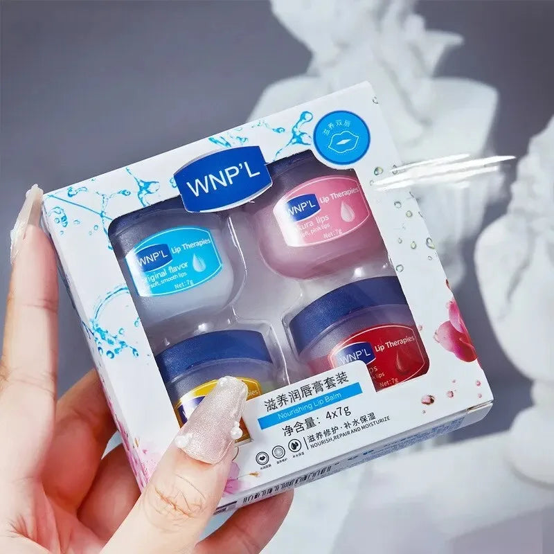 4/6/8Pcs Moisturizing Lip Balm Set Whitening Moisturizing Base Natural Plant Base Moisturizing Crack Lip Care Jelly Moisturizer