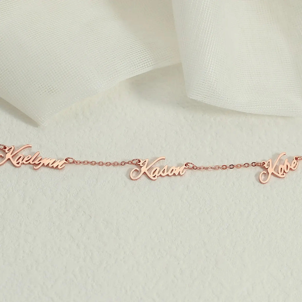 Multiple Name Necklace - Personalized Name Necklace