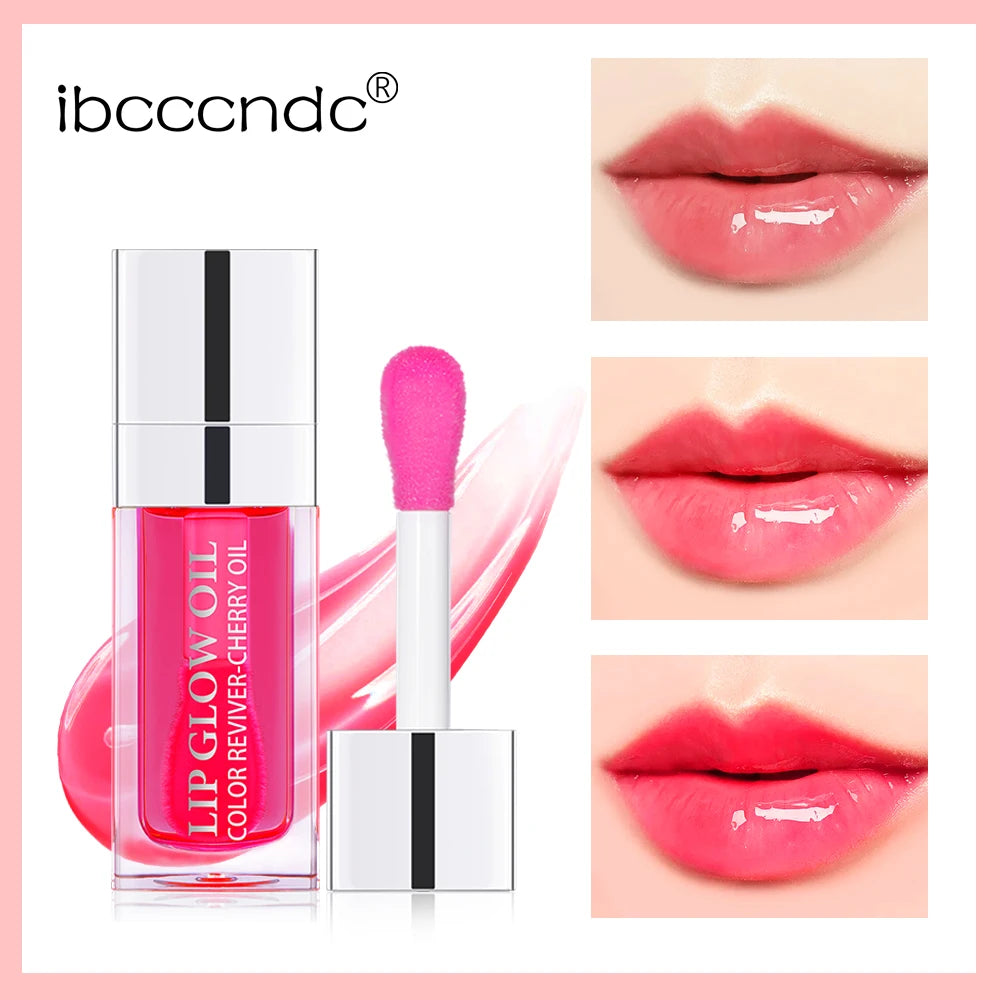 Crystal Jelly Moisturizing Lip Oil Plumping Lip Gloss Makeup Sexy Plump Lip Glow Oil Tinted Lip Plumper 6Ml 1 Piece