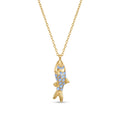 Lucky Fish Pendant Necklace – Waterproof Gold Plated Stainless Steel