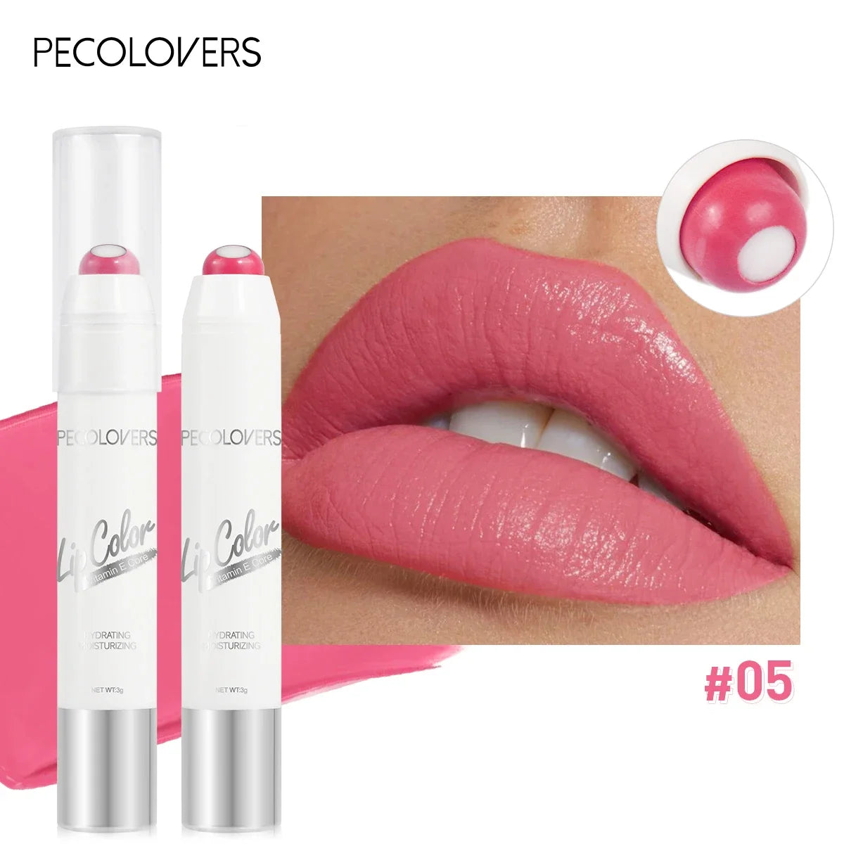 2-In-1 Nude Lipstick Matte Red Lip Balm Moisturizing 6 Colors Sandwich Lipstick Waterproof Long Lasting Non-Stick Cup Lip Stick