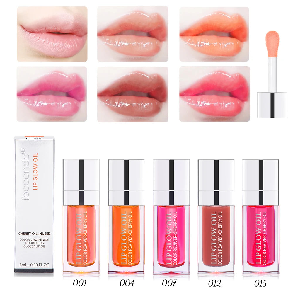 Crystal Jelly Moisturizing Lip Oil Plumping Lip Gloss Makeup Sexy Plump Lip Glow Oil Tinted Lip Plumper 6Ml 1 Piece