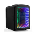 Mini Compact Refrigerator with Gaming Light, 4L Capacity/6 Cans Portable Mini Fridge, for Bedroom,Car,Office and Dorm, Small Cooler for Cosmetics, Beverage and Food