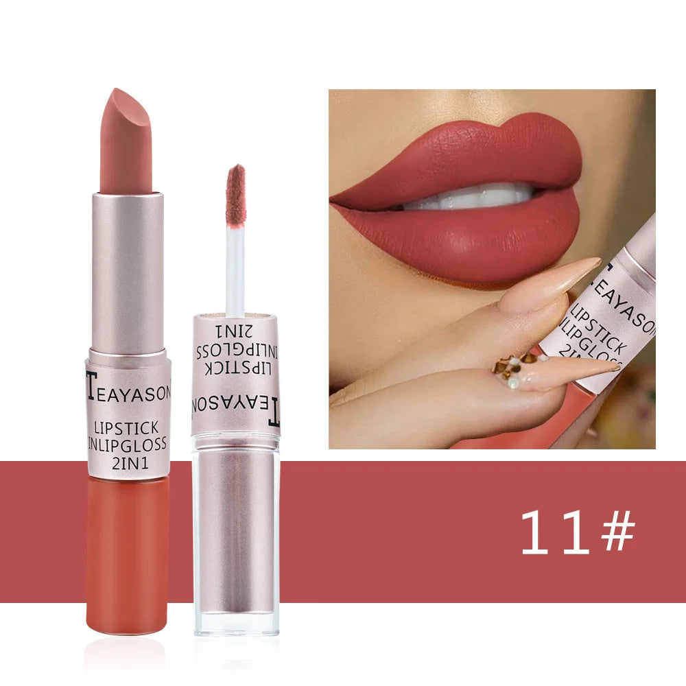 ⁠LifeDose Velvet Matte 2-in-1 Lip Gloss