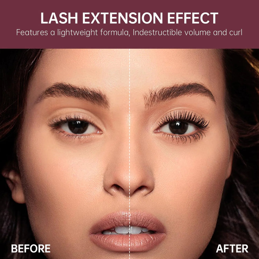 7D Waterproof Mascara, 2PCS Black Lengthening Thickening Softer Fuller Lashes Mascara, Long Lasting Natural Curling Lashes for Professional Eye Makeup, for Women and Girls