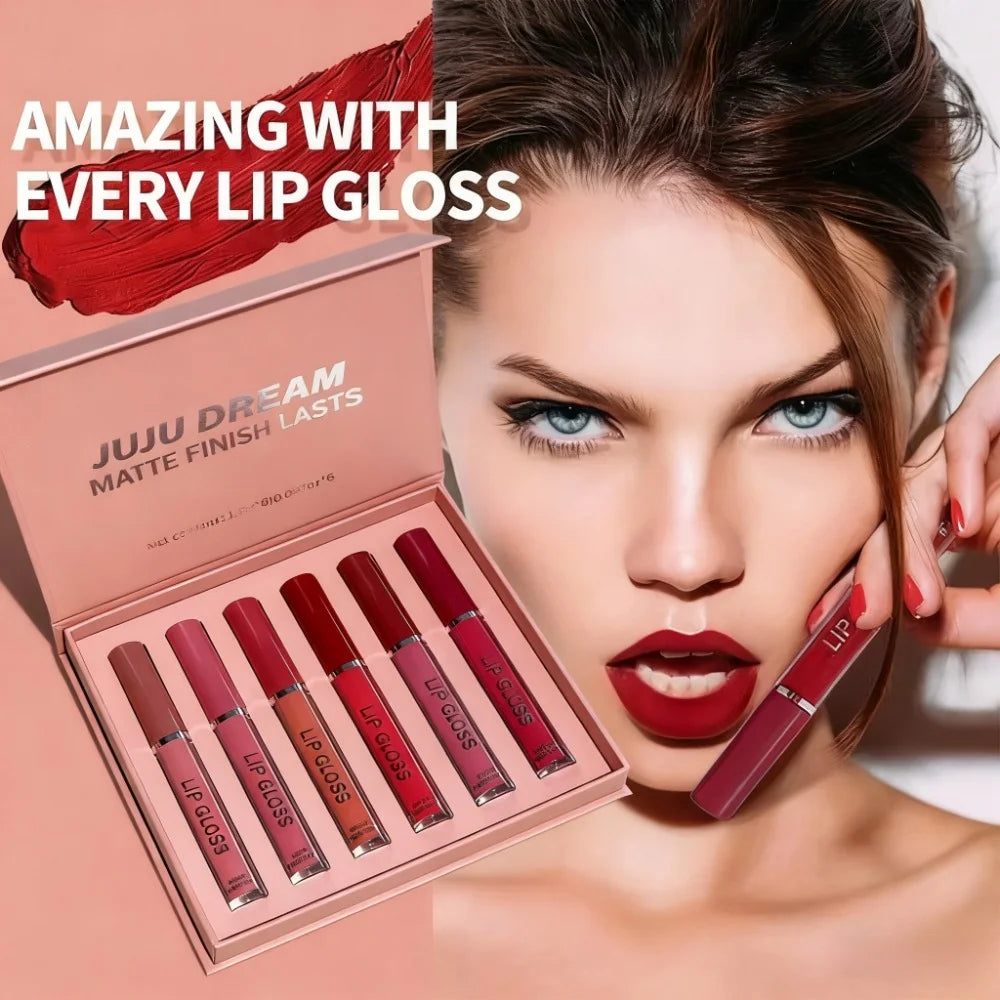 Matte Liquid Lipstick Set Waterproof Long Lasting Smudge Proof Lip Gloss Easy to Apply Non Transfer Holiday Gift