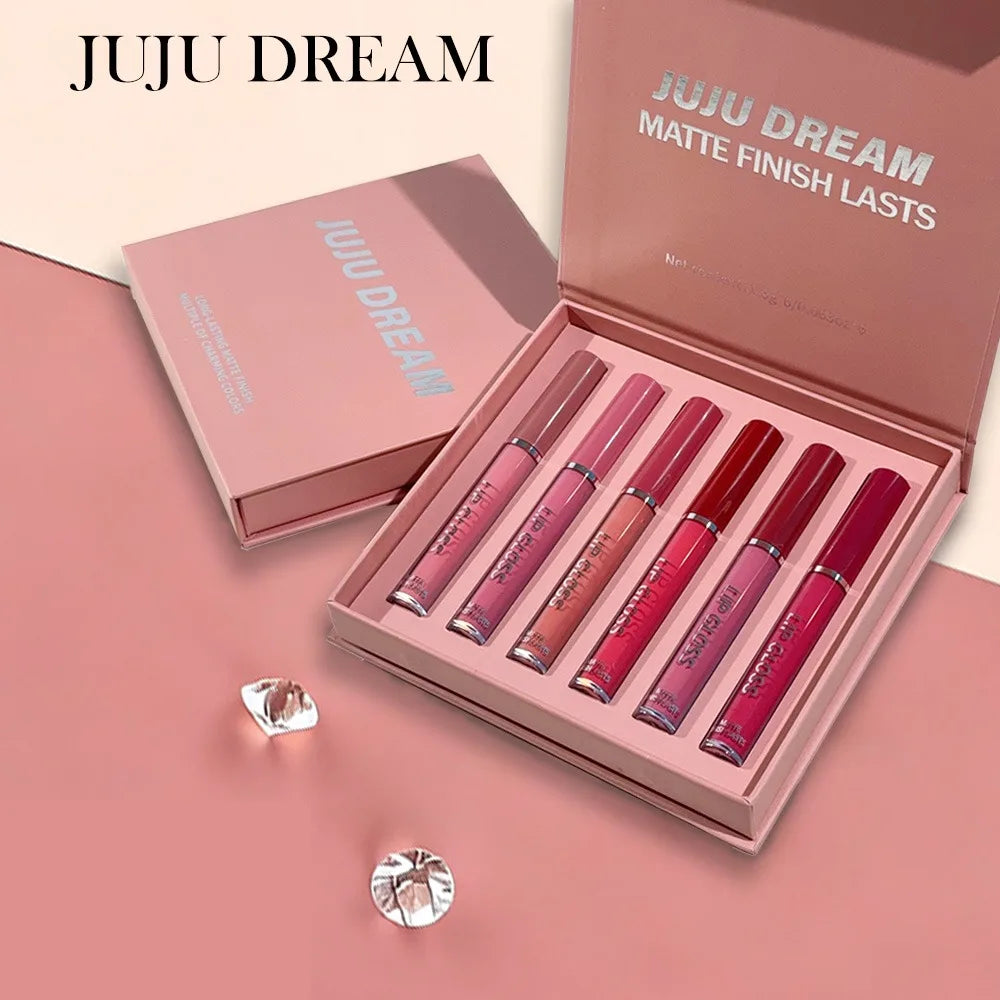Matte Liquid Lipstick Set Waterproof Long Lasting Smudge Proof Lip Gloss Easy to Apply Non Transfer Holiday Gift