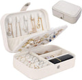 Travel Jewelry Organiser Cases, Jewelry Storage Box for Necklace, Earrings, Rings, Bracelet (Box-White)