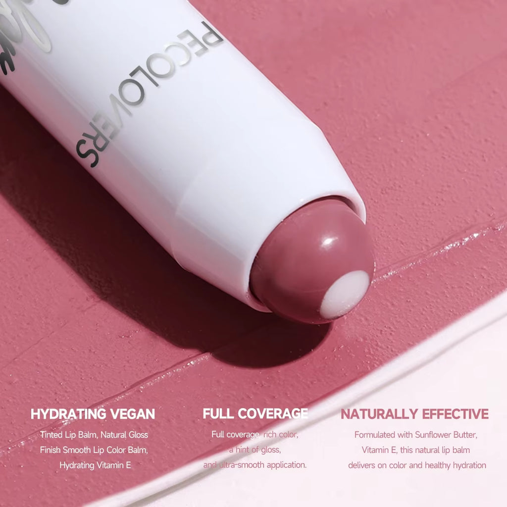 2-In-1 Nude Lipstick Matte Red Lip Balm Moisturizing 6 Colors Sandwich Lipstick Waterproof Long Lasting Non-Stick Cup Lip Stick